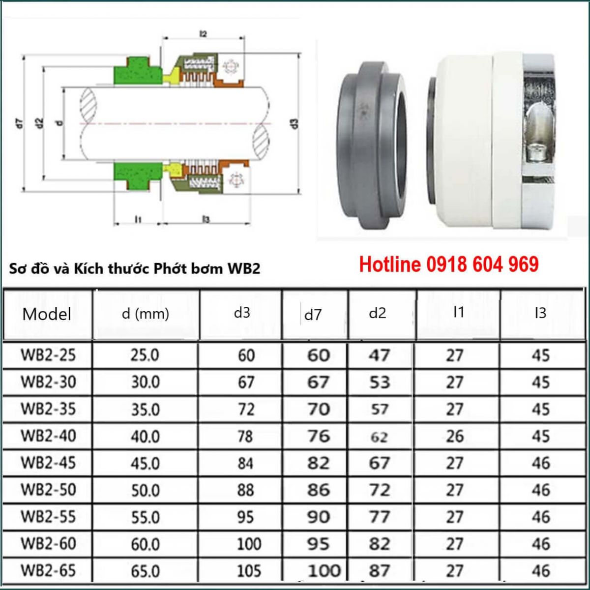 /Phớt bơm WB2-4(15)